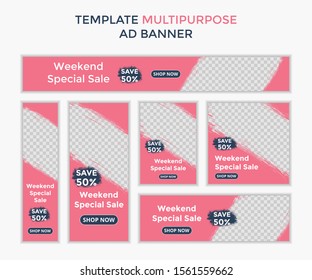 Web Banner Template in multiple sizes