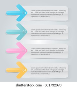 Web banner template with number options for infographic, design, business, education, presentation, website, brochure, flyer. 