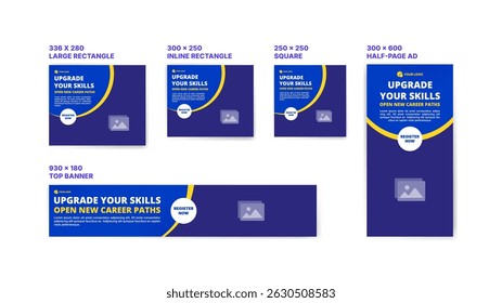 Web banner template for online course promotion