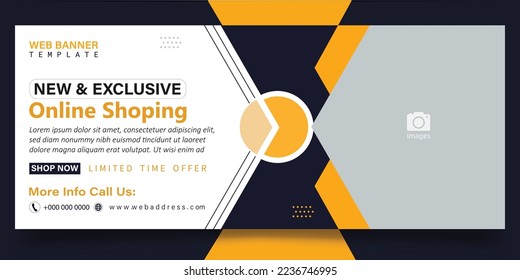 Web banner template for online shop
