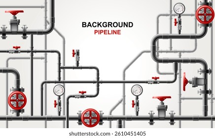 Web banner template with pipeline. Web banner