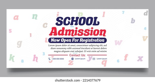 plantilla de banner web para admisión escolar