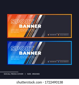 Web banner template with sports concept,Social media ad flyer for gym,Fitness and gym workout social media post or square flyer template,Sport banner template