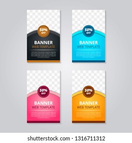 web banner template vector