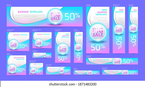 Web banner template, Vector and Illustration.