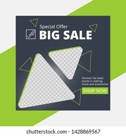 web banner template vector for sale product