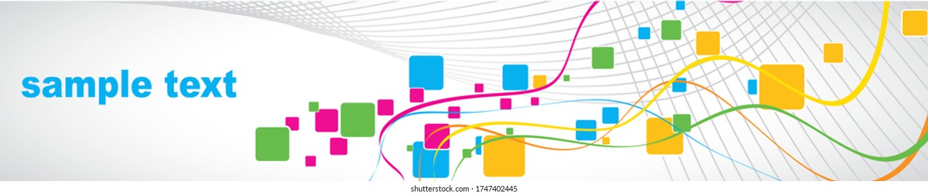 web banner templates modern dynamic geometric curves. vector illustration.