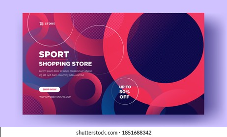 Web Banner Templates. Sales of sports shoes with elegant designs