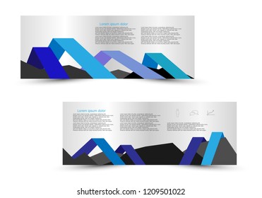 Web banner vector dark color style