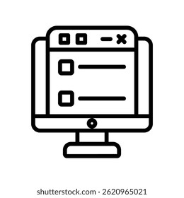 Web Anuncio Vector icono de contorno. Archivo Eps10 