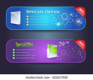 Web banner vector set