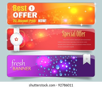 Web banner vector set