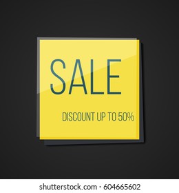 Web banner for website or app or business. Discount. Vector illustration