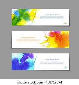 Web Banners. Abstract Colorful background.Vector illustration