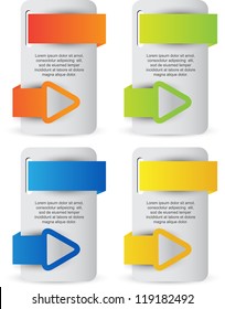 web banners with arrow ribbons