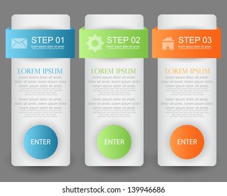 web banners with choice options/infographic banners