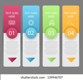 web banners with choice options/infographic banners