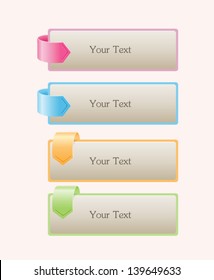 web banners collection with ribbons