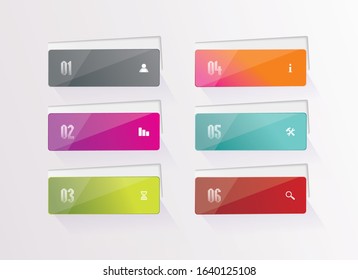 Web Banners Design. Can be used for workflow layout, diagram, number options, step up options, web design, banner template, infographic, timeline.