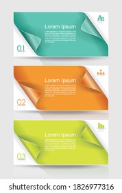 Web Banners Design. Can be used for  number options, step up options, web design,  infographic, timeline.