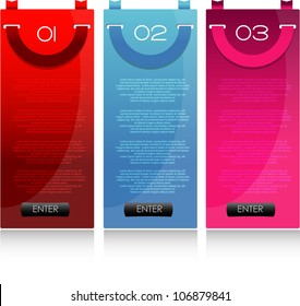 web banners with different choice option