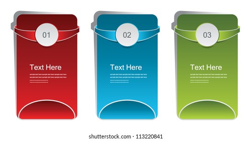 web banners with different choice options