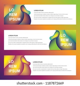 Web banners with fluid futuristic