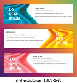 Web banners with fluid futuristic