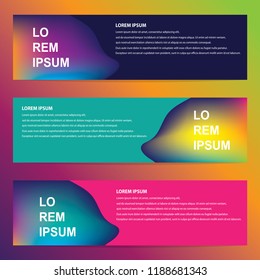 Web banners with fluid futuristic design