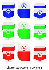 web banners with hand symbol