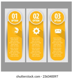 web banners with info graphic number options. vector