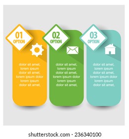 web banners with info graphic number options. vector