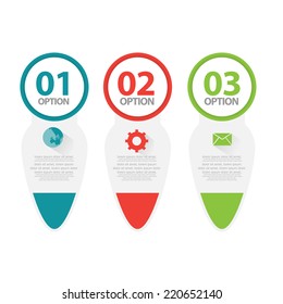 Web banners with info-graphic number options