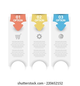 Web banners with info-graphic number options