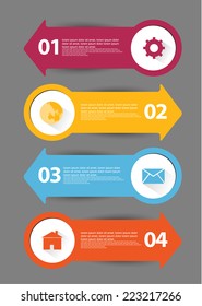 Web Banners with info-graphic number options. vector