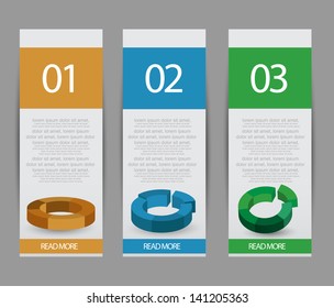 web banners with infographic options