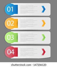 web banners with infographics number options