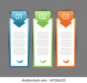 web banners with infographics number options
