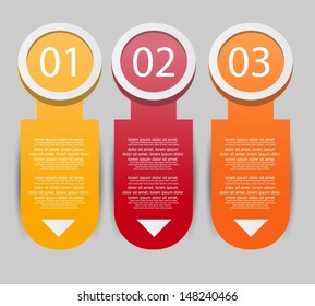 web banners with infographics number options