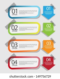 web banners with infographics number options