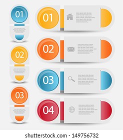 web banners with infographics number options