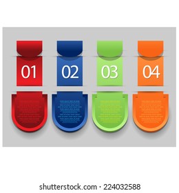 Web Banners with info-graphics number options
