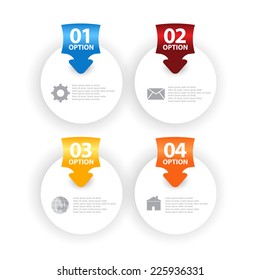 Web Banners with info-graphics number options. vector