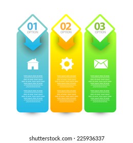Web Banners with info-graphics number options. vector