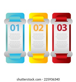 Web Banners with info-graphics number options. vector