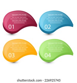 web banners with info-graphics number options. vector