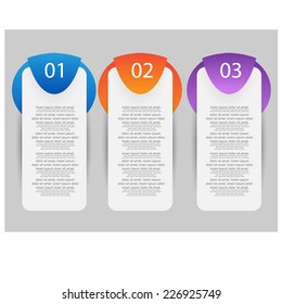 web banners with info-graphics number options. vector