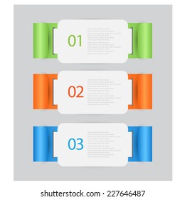 web banners with info-graphics number options. vector