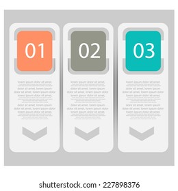 web banners with info-graphics number options. vector