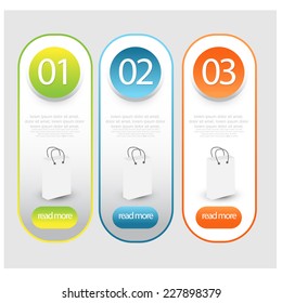 web banners with info-graphics number options. vector